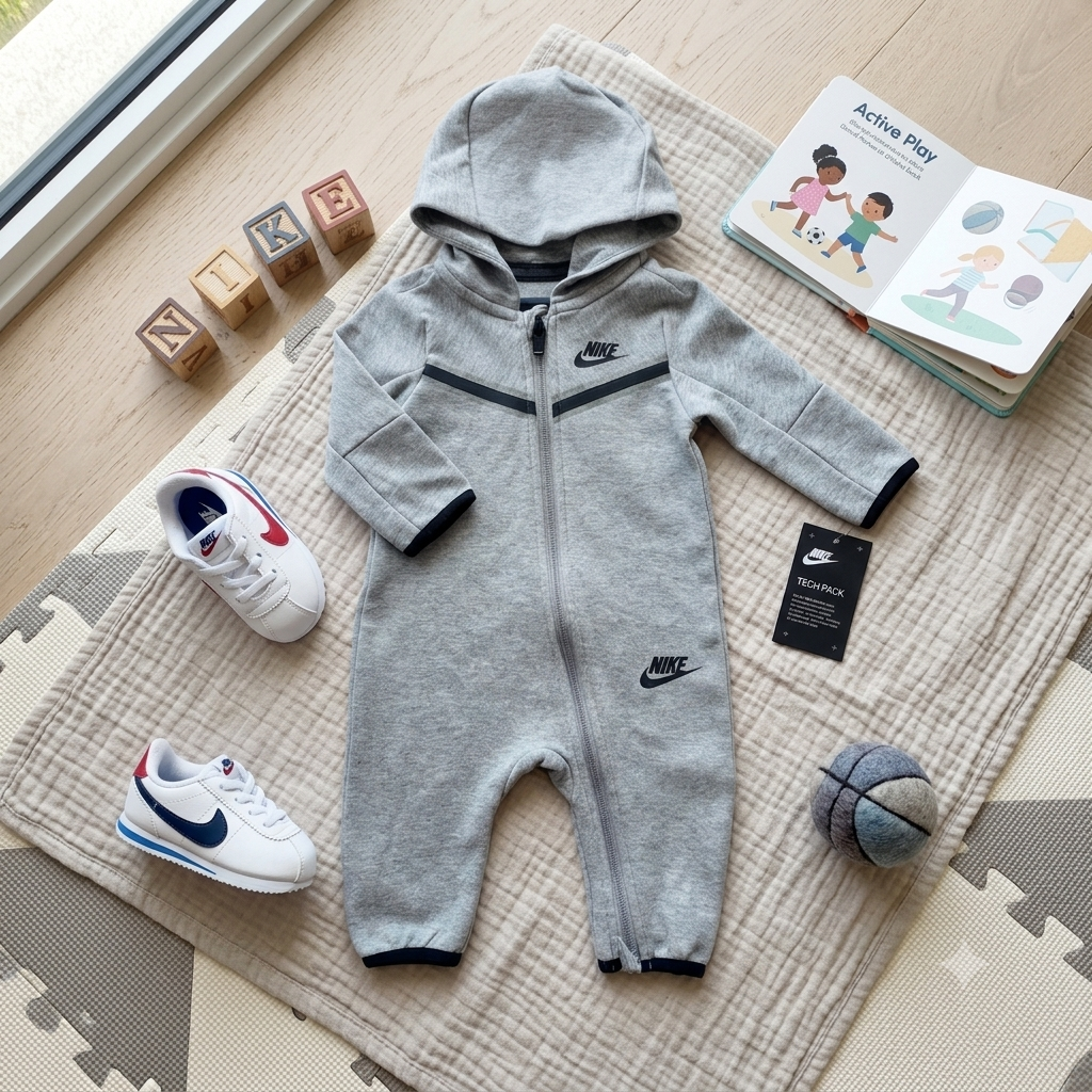 Enterizo Deportivo Nike Gris con Capucha