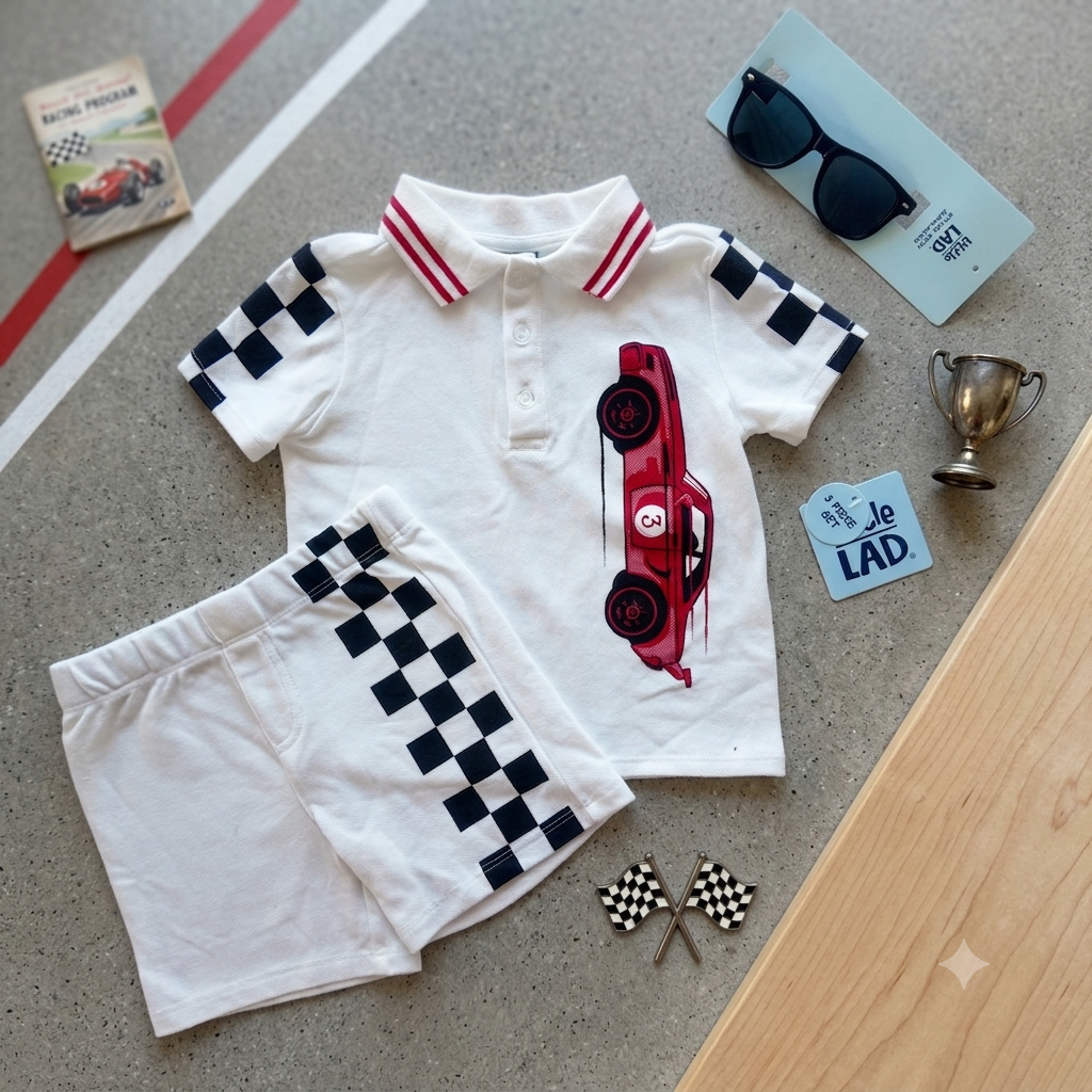 Conjunto 3 Piezas Polo Carreras con Gafas