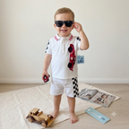 Conjunto 3 Piezas Polo Carreras con Gafas