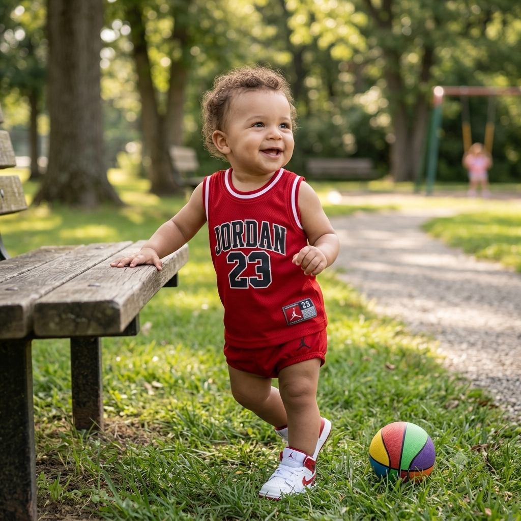 Conjunto Deportivo Jordan Rojo con Cubrepañal