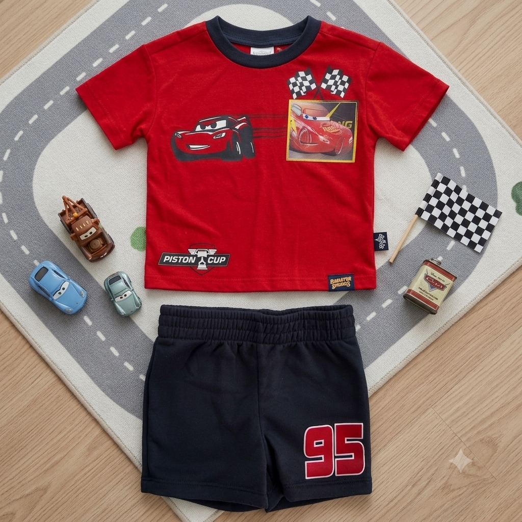 Set Pantaloneta y Camiseta Cars Disney