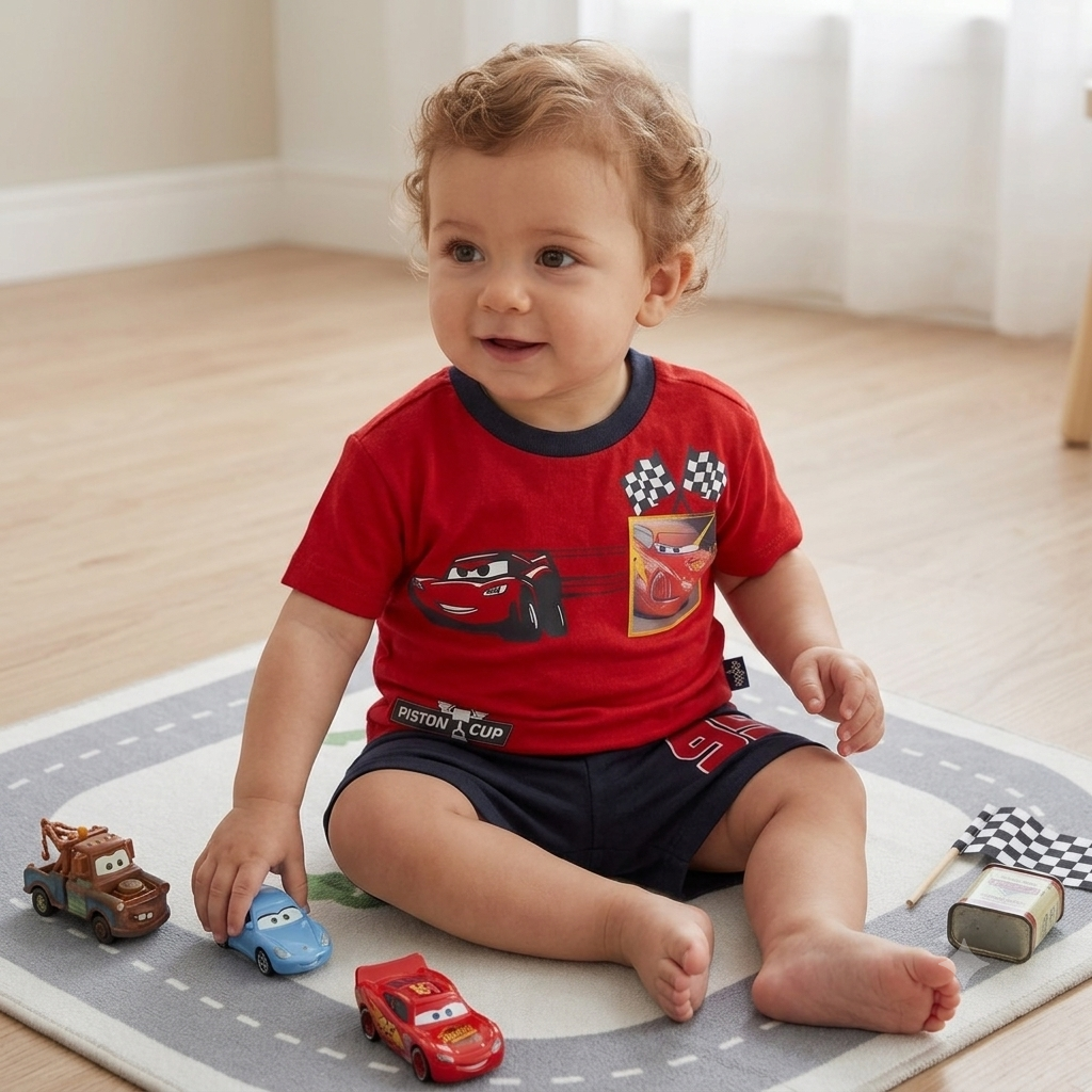 Set Pantaloneta y Camiseta Cars Disney