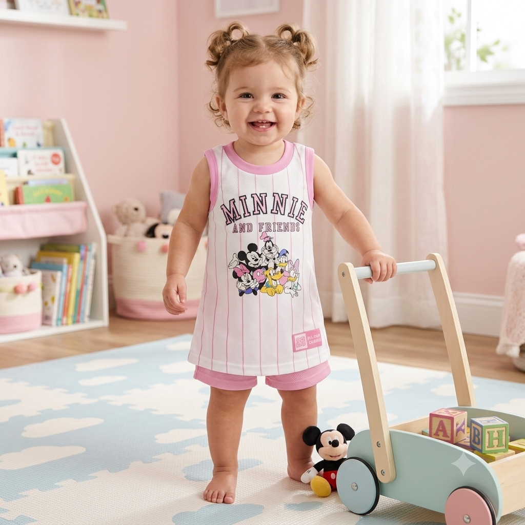Conjunto Deportivo Minnie and Friends Rosa