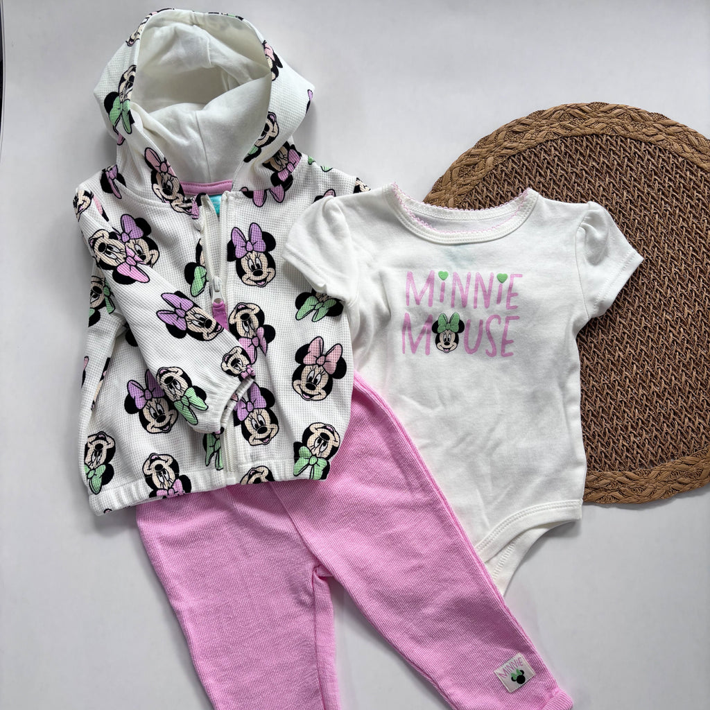 Conjunto 3 Piezas Chaqueta, Body y Pantalón Minnie Mouse