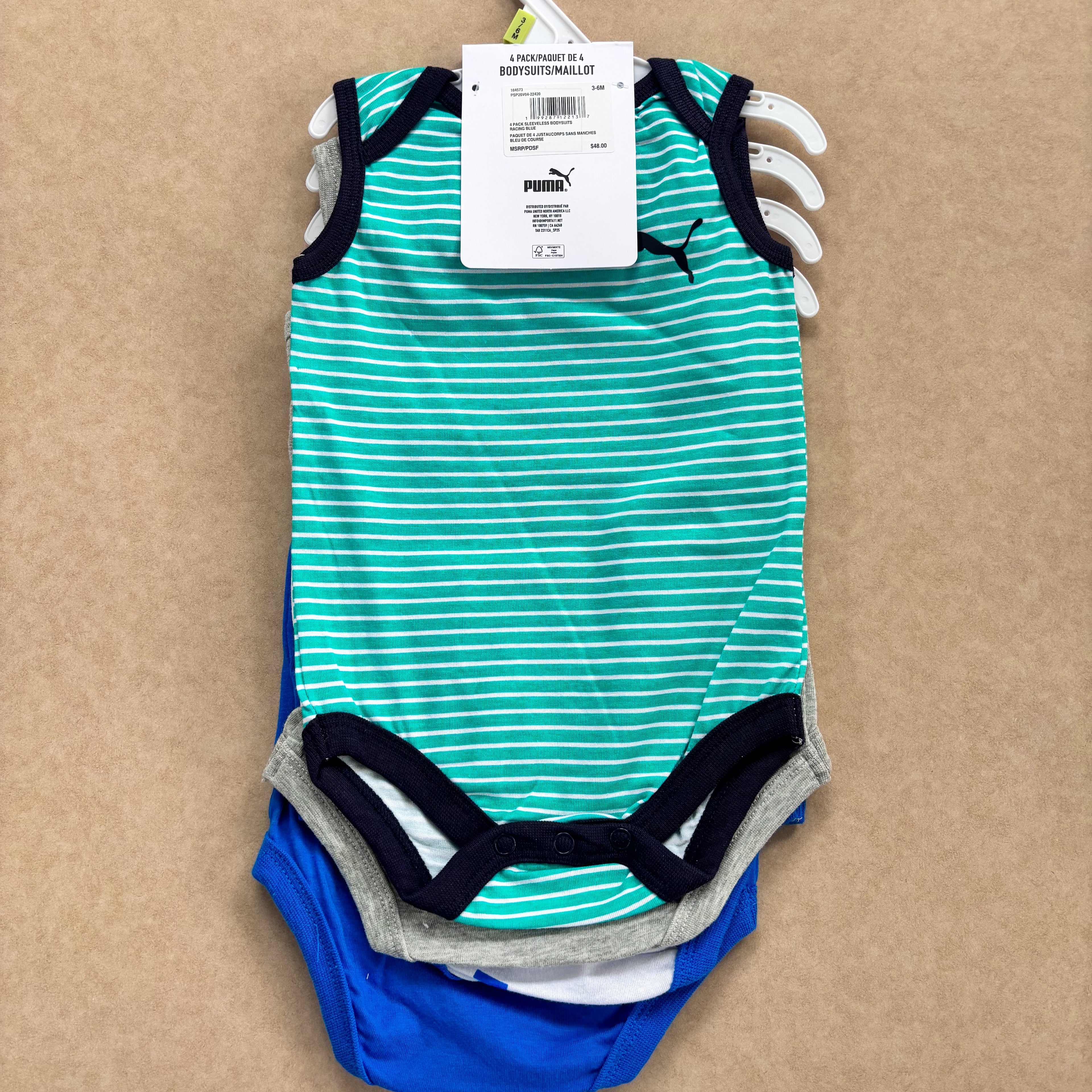Pack de 4 Bodys Puma para Niño