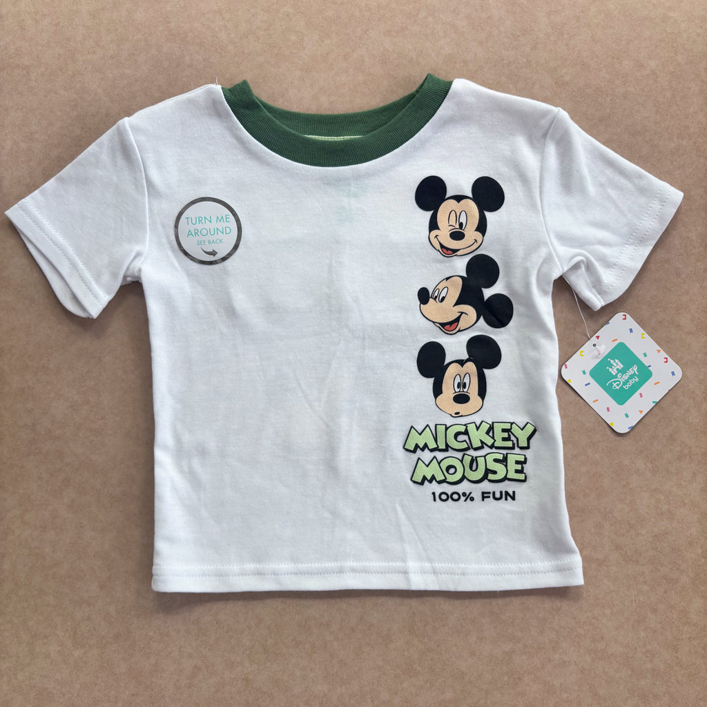 Conjunto Casual Mickey Mouse Verde y Blanco