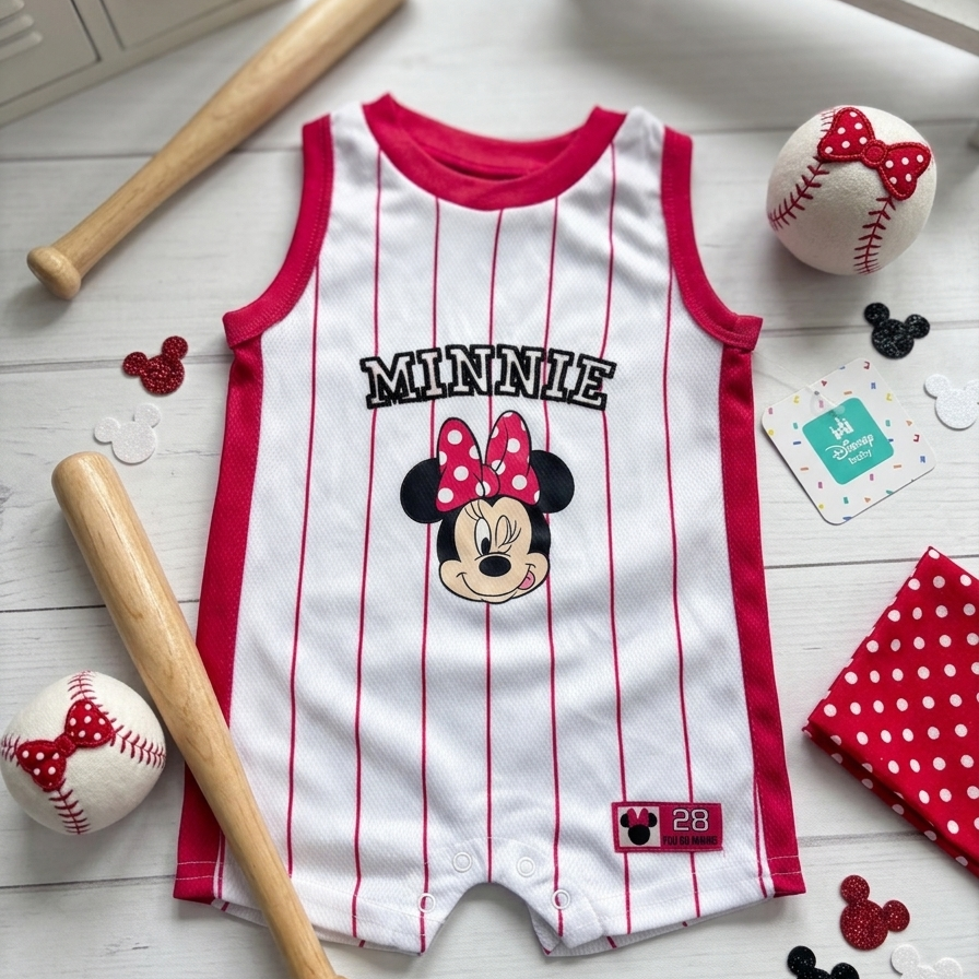 Enterizo Deportivo Minnie Mouse Fucsia