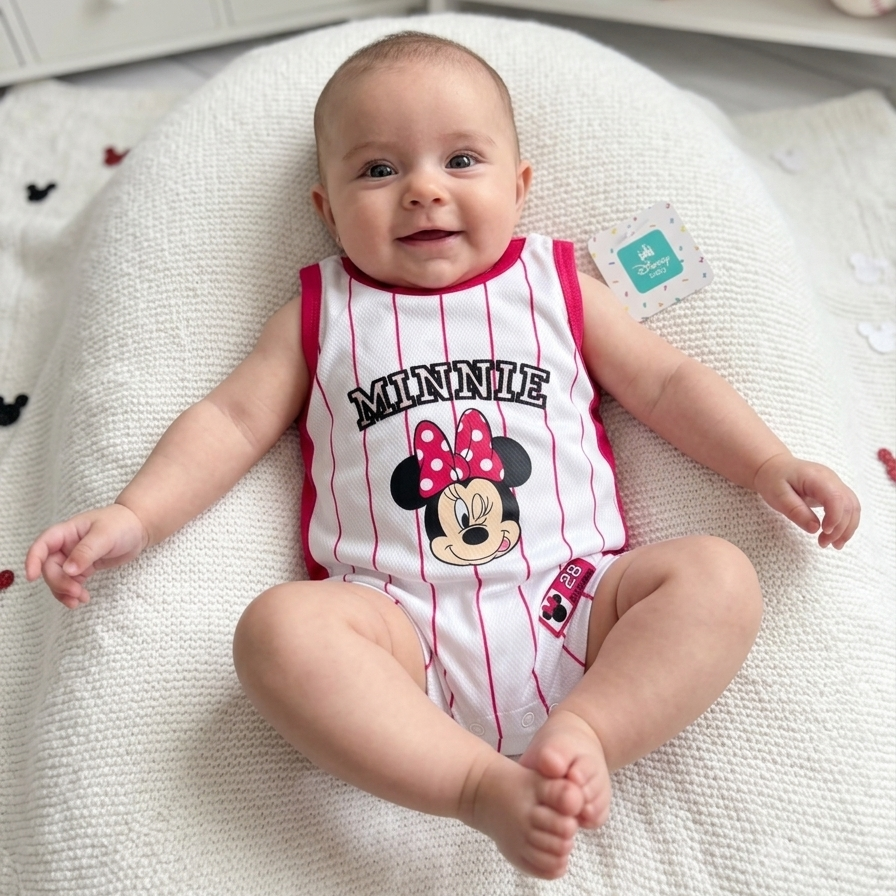 Enterizo Deportivo Minnie Mouse Fucsia