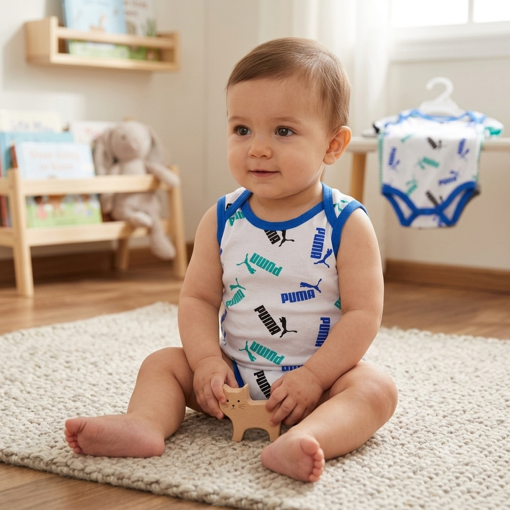 Pack de 4 Bodys Puma para Niño