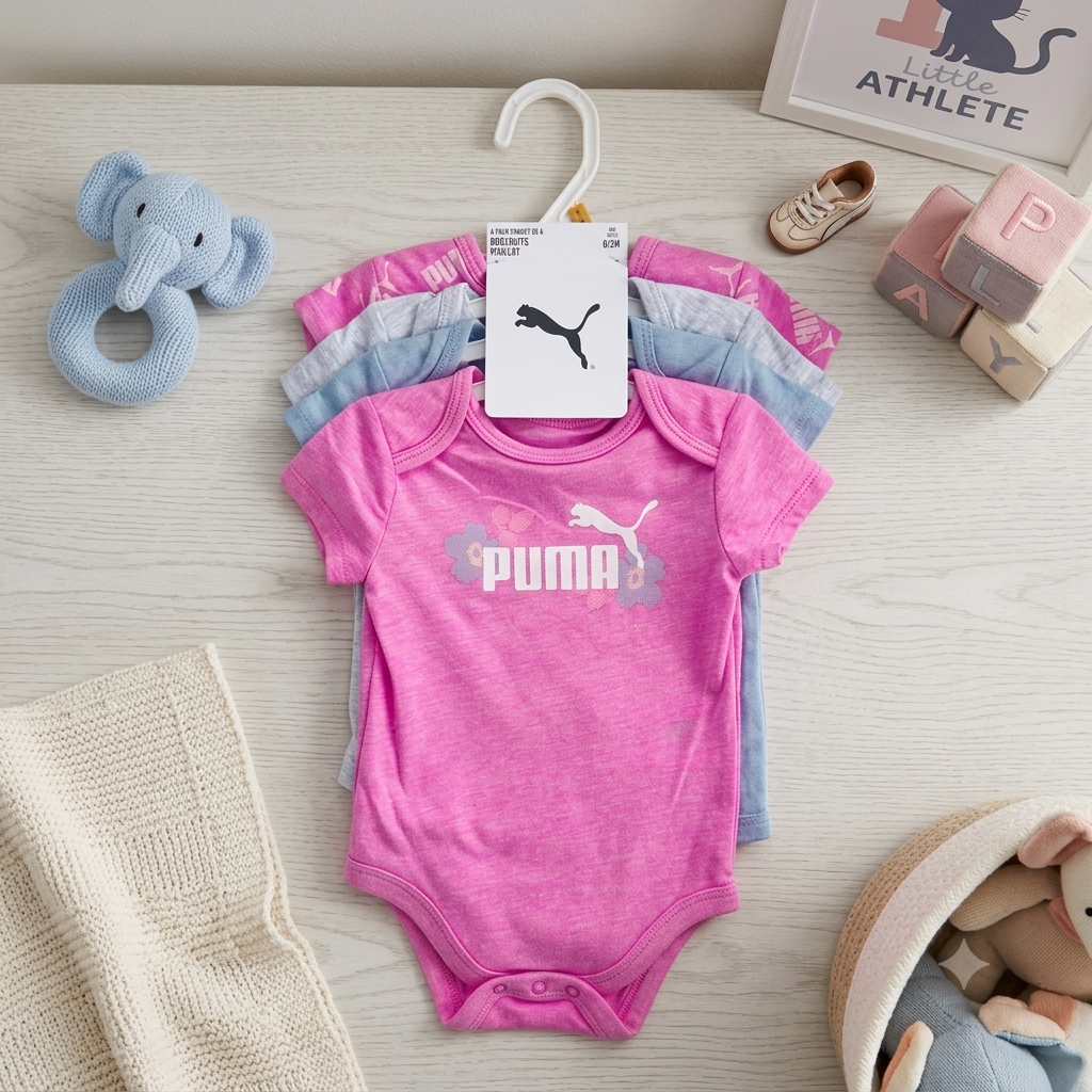 Pack de 4 Bodys Puma para Niña