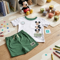 Conjunto Casual Mickey Mouse Verde y Blanco