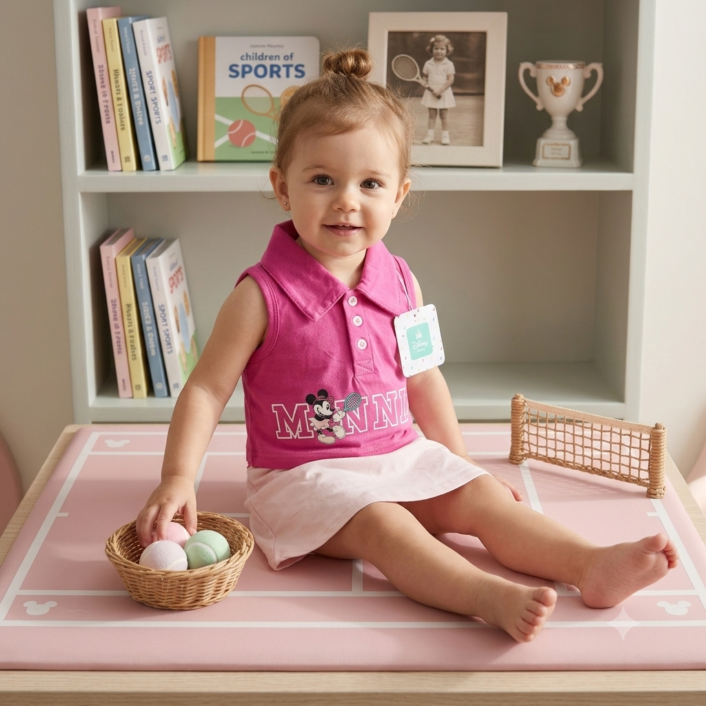 Conjunto Tipo Tenista Minnie Mouse Rosado