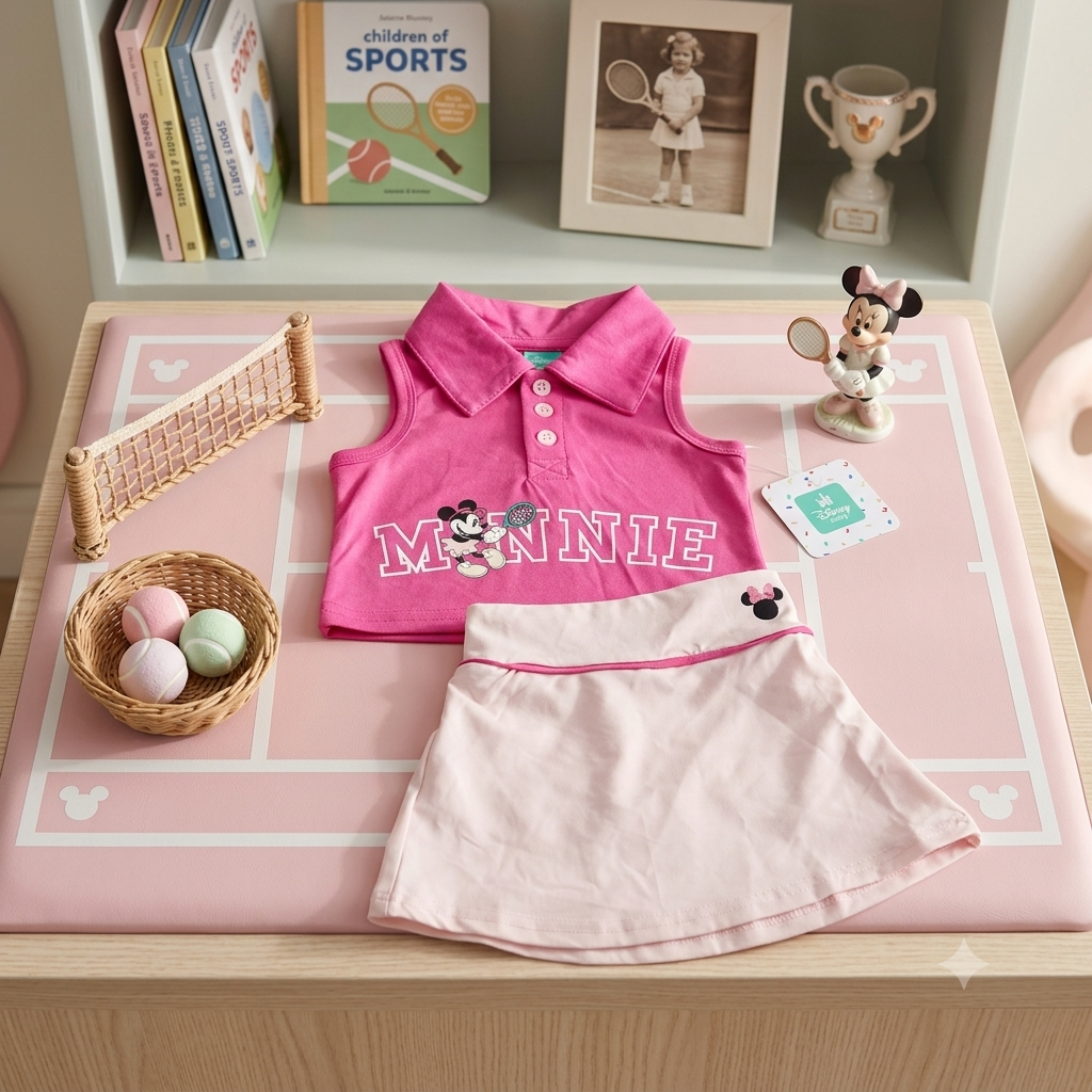 Conjunto Tipo Tenista Minnie Mouse Rosado