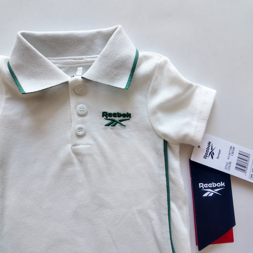 Enterizo Tipo Polo Reebok Blanco y Verde