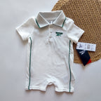 Enterizo Tipo Polo Reebok Blanco y Verde