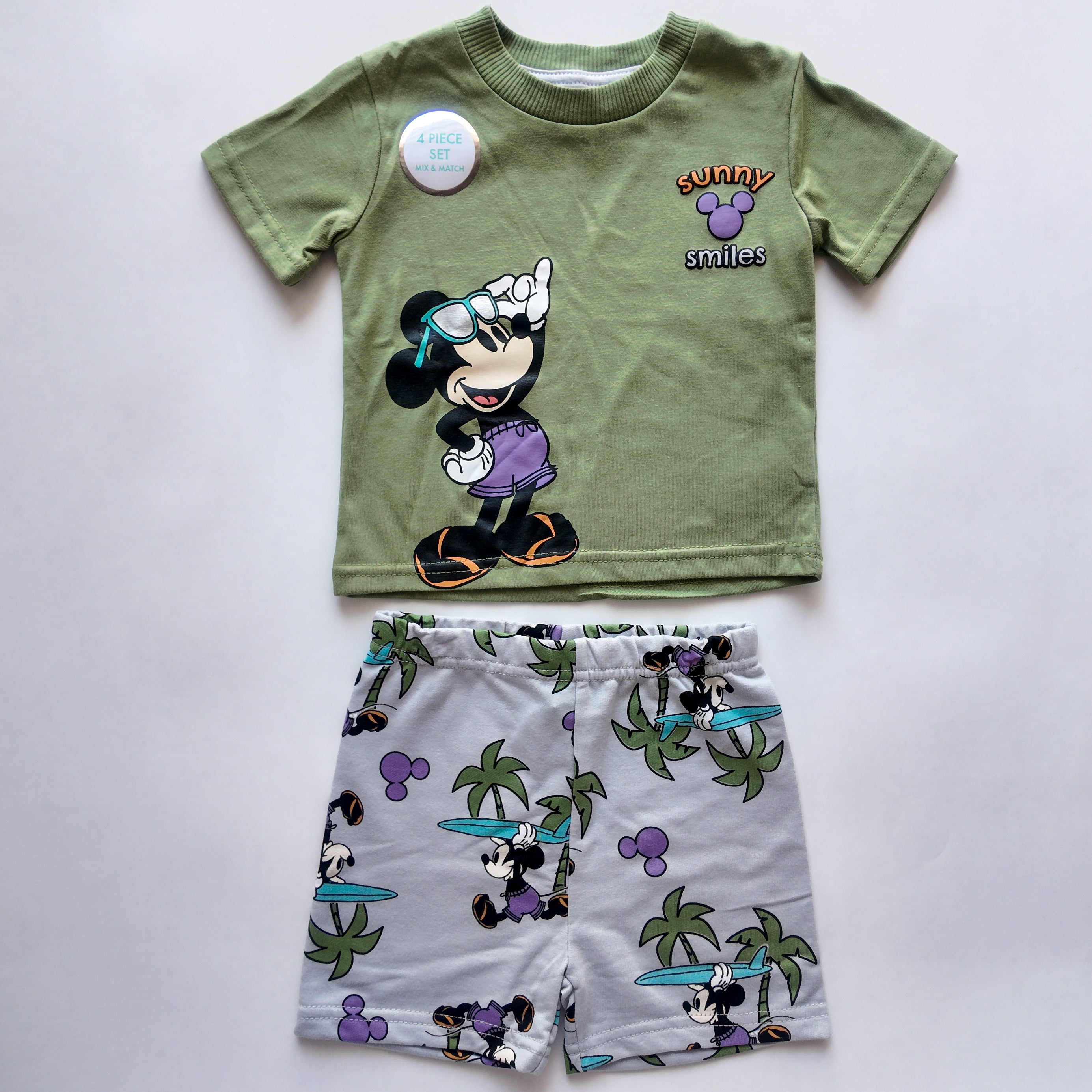Set 4 Piezas Mix & Match Mickey Surf