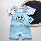 Conjunto Overol Celeste y Body Mickey Mouse