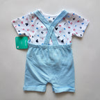 Conjunto Overol Celeste y Body Mickey Mouse