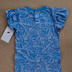 Enterizo Corto Nike Floral Azul con Mangas