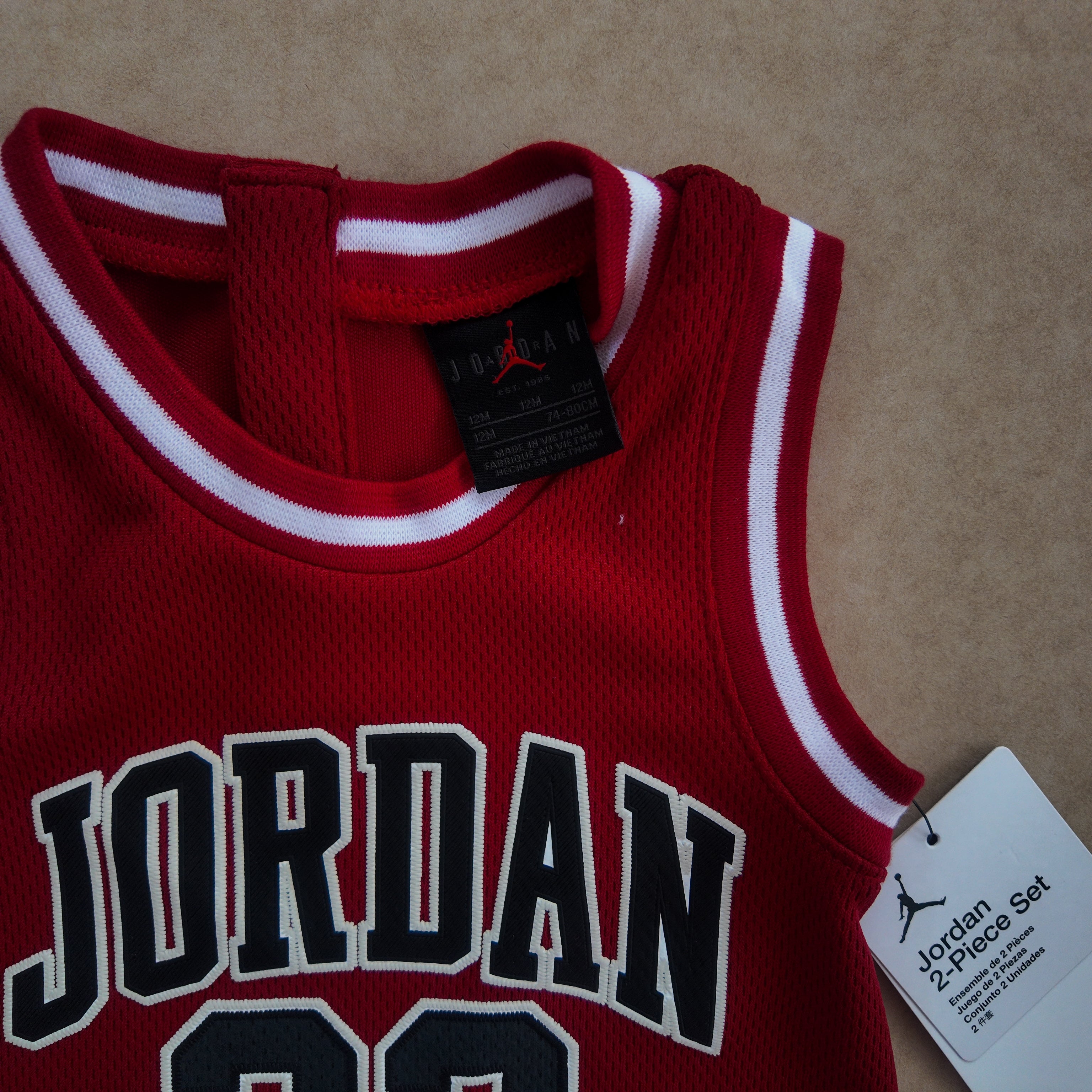 Conjunto Deportivo Jordan Rojo con Cubrepañal