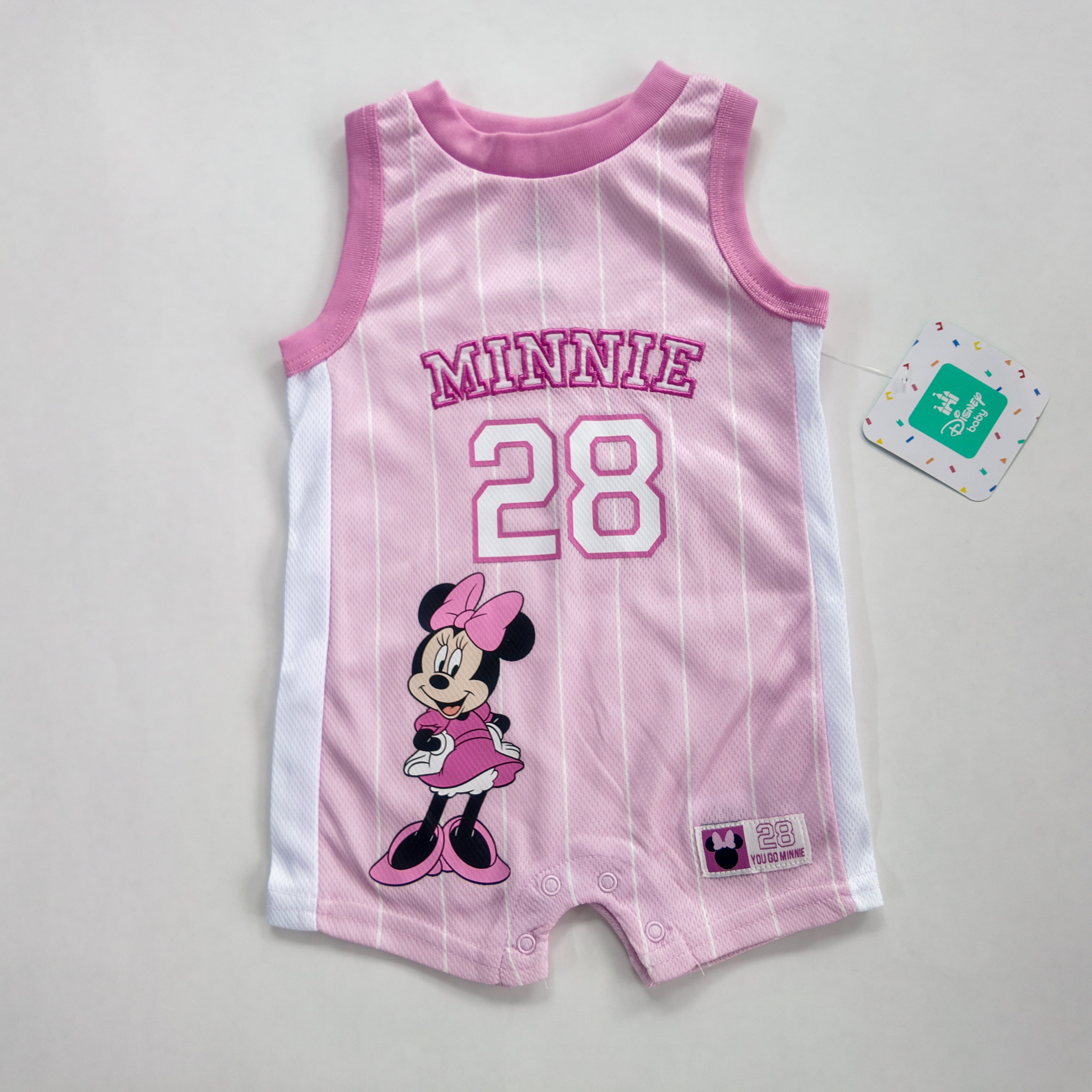 Enterizo Deportivo Minnie Mouse Rosa Claro