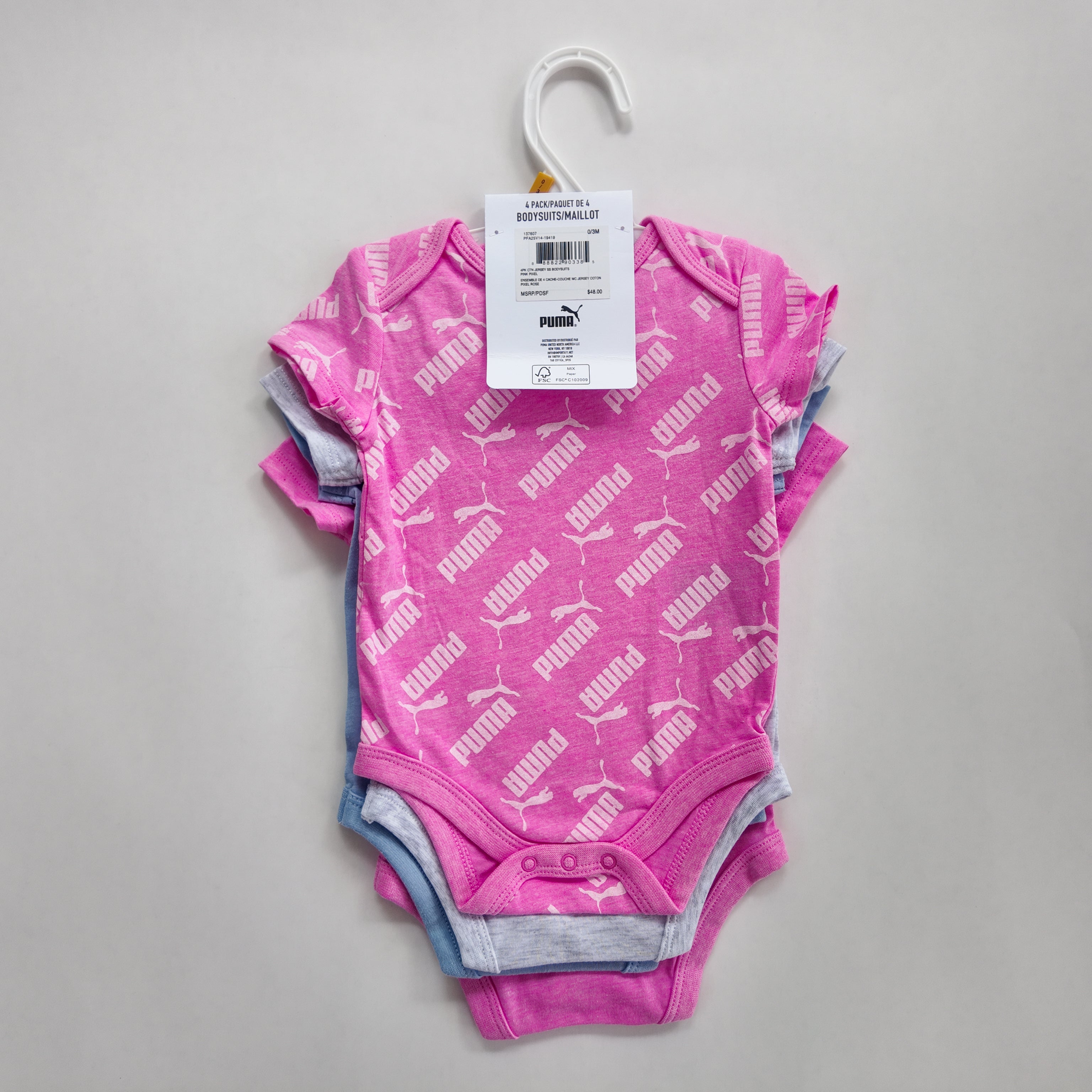 Pack de 4 Bodys Puma para Niña