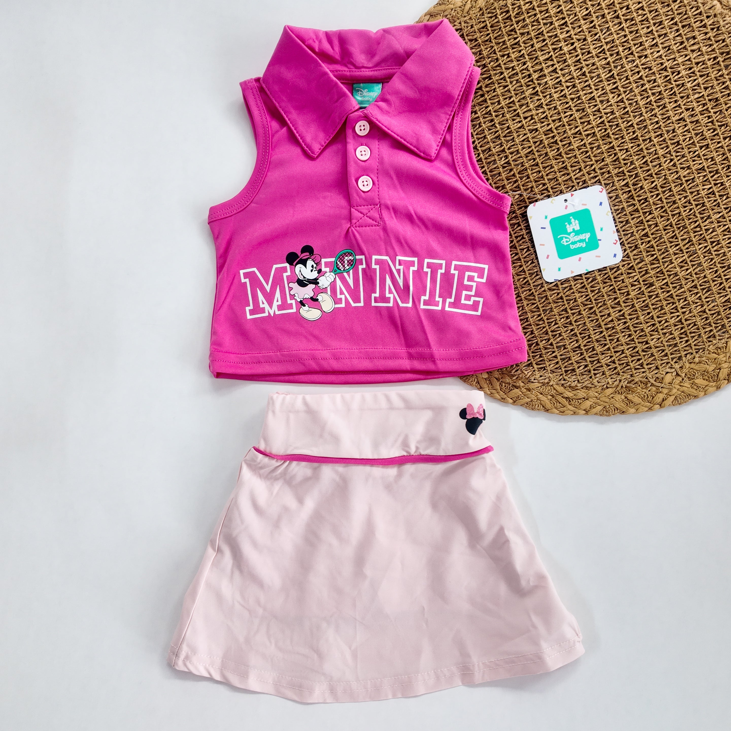 Conjunto Tipo Tenista Minnie Mouse Rosado