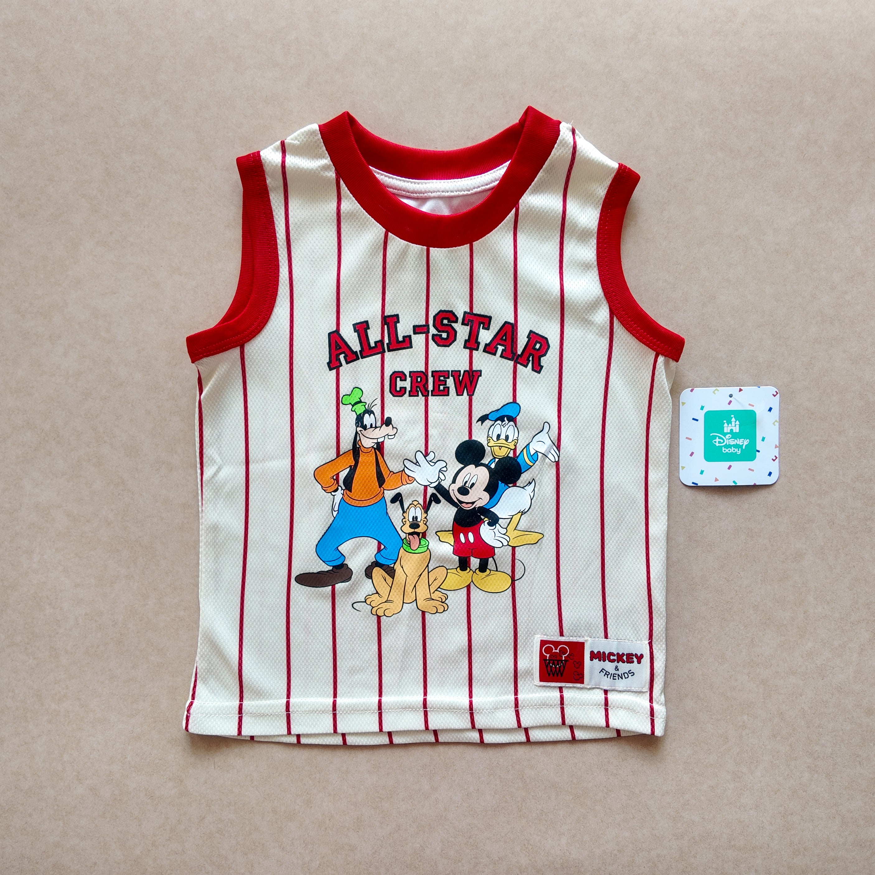 Conjunto 2 Piezas Deportivo Béisbol Mickey & Friends (Rayas Rojas)