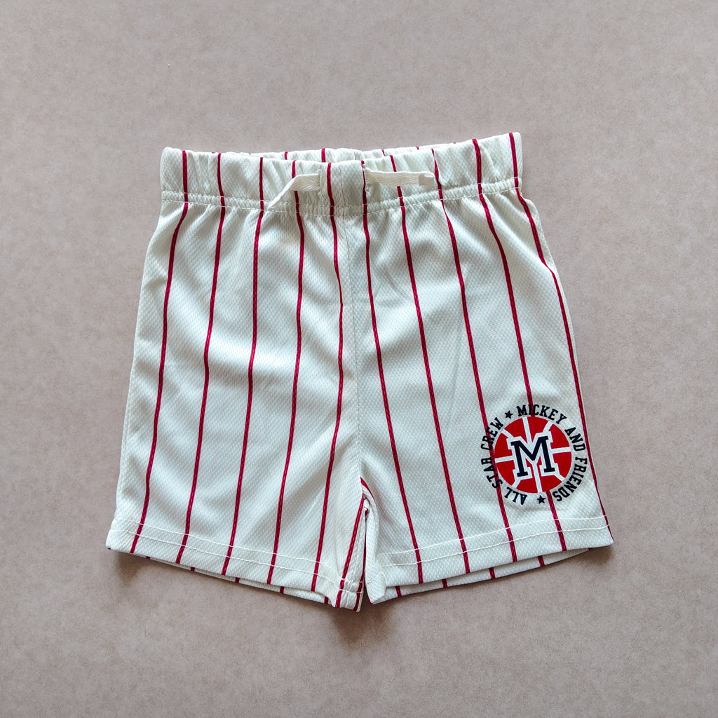 Conjunto 2 Piezas Deportivo Béisbol Mickey & Friends (Rayas Rojas)